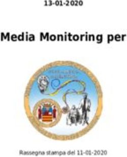 Media Monitoring per 13-01-2020 - Rassegna stampa del 11-01-2020 - Azienda Ospedaliera Universitaria San ...