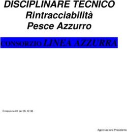 DISCIPLINARE TECNICO Rintracciabilità Pesce Azzurro - CONSORZIO LINEA AZZURRA Emissione 01 del 05.12.06