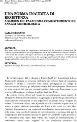 UNA FORMA INAUDITA DI RESISTENZA - AGAMBEN E IL PARADIGMA COME STRUMENTO DI ANALISI ARCHEOLOGICA