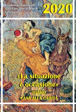 20202020 "La situazione è occasione" DIAMO CASA ALLA CARITÀ - Seregno