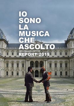 IO SONO LA MUSICA CHE ASCOLTO - REPORT 2019