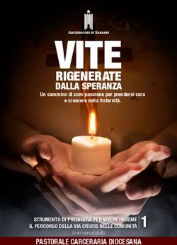 VITE RIGENERATE DALLA SPERANZA e crescere nella fraternità - Caritas Turritana