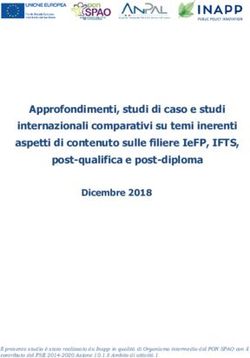 APPROFONDIMENTI, STUDI DI CASO E STUDI INTERNAZIONALI COMPARATIVI SU TEMI INERENTI ASPETTI DI CONTENUTO SULLE FILIERE IEFP, IFTS, POST-QUALIFICA E ...