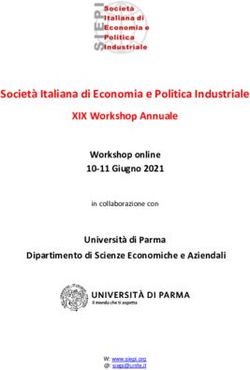 Societ&agrave; Italiana di Economia e Politica Industriale XIX Workshop Annuale Workshop online 10-11 Giugno 2021 - SIEPI - Societ&agrave; Italiana ...