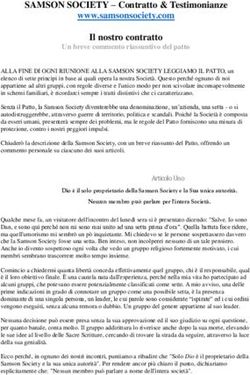 SAMSON SOCIETY - Contratto & Testimonianze www.samsonsociety.com Il nostro contratto