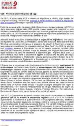 CES - Priorit&agrave; e azioni intraprese ad oggi - Centro Studi Cisl