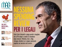 NESSUNA SPENDING REVIEW - PER I LEGALI - Legalcommunity