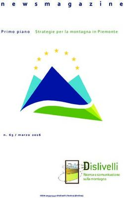 Primo piano StrategieperlamontagnainPiemonte - n. 65 / marzo 2016 ISSN 2039-5442 Dislivelli (Torino) Online