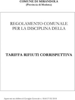 REGOLAMENTO COMUNALE PER LA DISCIPLINA DELLA - TARIFFA RIFIUTI CORRISPETTIVA - COMUNE DI MIRANDOLA