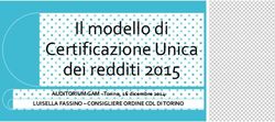 Il modello di Certificazione Unica dei redditi 2015 - LUISELLA FASSINO - CONSIGLIERE ORDINE CDL DI TORINO AUDITORIUM GAM - Torino, 16 dicembre 2014