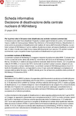 Scheda informativa Decisione di disattivazione della centrale nucleare di Mühleberg - Admin.ch