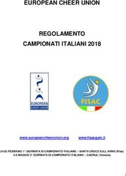 EUROPEAN CHEER UNION REGOLAMENTO CAMPIONATI ITALIANI 2018