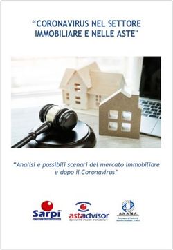 "CORONAVIRUS NEL SETTORE IMMOBILIARE E NELLE ASTE" - "Analisi e possibili scenari del mercato immobiliare e dopo il Coronavirus"