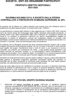 SOCIETA', ENTI ED ORGANISMI PARTECIPATI - PROPOSTA OBIETTIVI GESTIONALI - Ravenna Holding spa