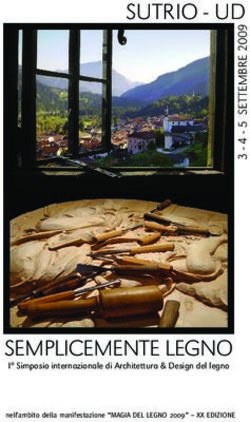 SUTRIO - UD - SEMPLICEMENTE LEGNO I Simposio internazionale di Architettura & Design del legno - Comune Sutrio