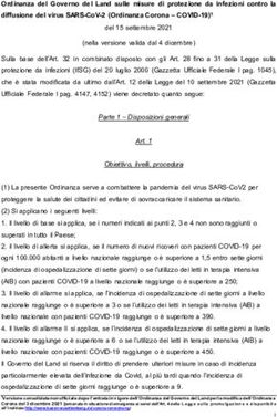 ORDINANZA DEL GOVERNO DEL LAND SULLE MISURE DI PROTEZIONE DA INFEZIONI CONTRO LA DIFFUSIONE DEL VIRUS SARS-COV-2 (ORDINANZA CORONA - COVID-19)1