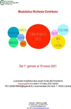Modulistica Richiesta Contributo - Dal 1 gennaio al 15 marzo 2021