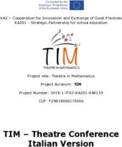 TIM - Theatre Conference Italian Version - Theatre In Mathematics