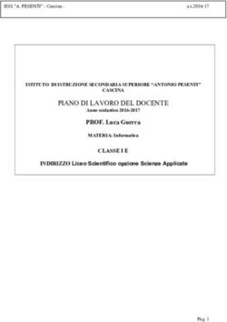 PIANO DI LAVORO DEL DOCENTE - Antonio Pesenti