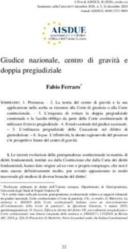 Giudice nazionale, centro di gravità e doppia pregiudiziale