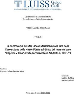 La controversia sul Mar Cinese Meridionale alla luce della Convenzione delle Nazioni Unite sul diritto del mare nel caso "Filippine v. Cina" ...