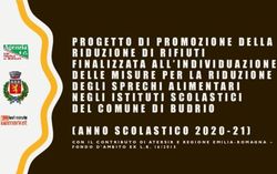 PROGETTO DI PROMOZIONE DELLA RIDUZIONE DI RIFIUTI FINALIZZATA ALL'INDIVIDUAZIONE DELLE MISURE PER LA RIDUZIONE DEGLI SPRECHI ALIMENTARI NEGLI ...