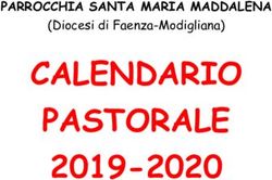 CALENDARIO PASTORALE 2019-2020 - PARROCCHIA SANTA MARIA MADDALENA (DIOCESI DI FAENZA-MODIGLIANA) - SMAMA