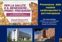 Prevenzione delle malattie cardiovascolari in peri-menopausa - Prof. Savina Nodari - Spedali Civili Brescia