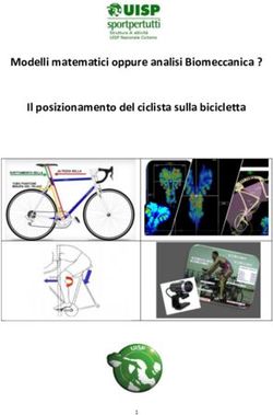 Modelli matematici oppure analisi Biomeccanica ? Il posizionamento del ciclista sulla bicicletta