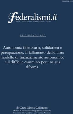 Autonomia finanziaria, solidarietà e perequazione. Il fallimento dell'ultimo modello di finanziamento autonomico e il difficile cammino per una ...