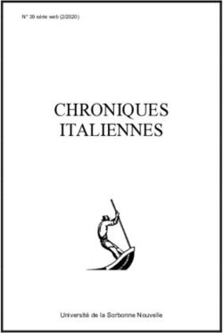 CHRONIQUES ITALIENNES - Universit&eacute; de la Sorbonne Nouvelle - N 39 s&eacute;rie web (2/2020) - RERO DOC