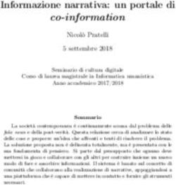 Co-information Informazione narrativa: un portale di - Laboratorio di Cultura Digitale