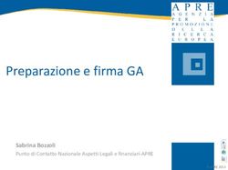 Preparazione e firma GA - Sabrina Bozzoli Punto di Contatto Nazionale Aspetti Legali e finanziari-APRE