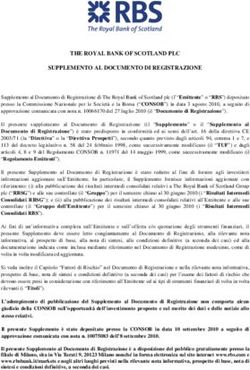 THE ROYAL BANK OF SCOTLAND PLC SUPPLEMENTO AL DOCUMENTO DI REGISTRAZIONE