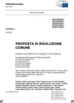 PROPOSTA DI RISOLUZIONE COMUNE