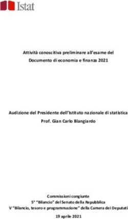 Attivit&agrave; conoscitiva preliminare all'esame del Documento di economia e finanza 2021 Audizione del Presidente dell'Istituto nazionale di statistica ...