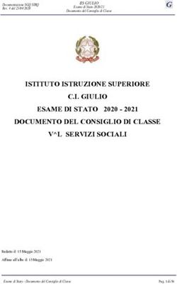 ISTITUTO ISTRUZIONE SUPERIORE C.I. GIULIO ESAME DI STATO 2020 - 2021 DOCUMENTO DEL CONSIGLIO DI CLASSE V L SERVIZI SOCIALI