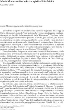 Maria Montessori tra scienza, spiritualità e laicità Giacomo Cives - Università di Cagliari