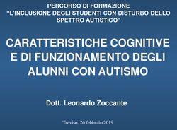 CARATTERISTICHE COGNITIVE E DI FUNZIONAMENTO DEGLI ALUNNI CON AUTISMO - Dott. Leonardo Zoccante - Istituto Da Collo