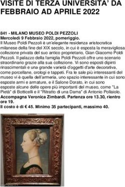 VISITE DI TERZA UNIVERSITA' DA FEBBRAIO AD APRILE 2022