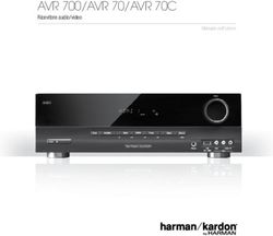 AVR 700/AVR 70/AVR 70C - Ricevitore audio/video Manuale dell'utente - Hi-Fi Di Prinzio