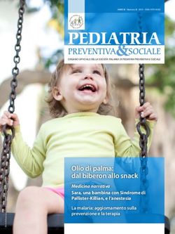 Olio di palma: dal biberon allo snack - Medicina narrativa Sara, una bambina con Sindrome di Pallister-Killian, e l'anestesia