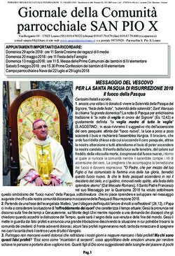 Giornale della Comunit&agrave; parrocchiale SAN PIO X - Loano