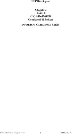 LEPIDA S.p.A. Lotto 2 - CIG 54364761EB Condizioni di Polizza INFORTUNI CATEGORIE VARIE