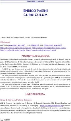 ENRICO PASINI CURRICULUM - Campusnet Unito