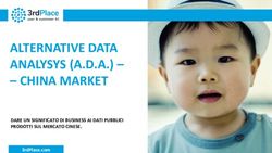 ALTERNATIVE DATA ANALYSYS (A.D.A.) CHINA MARKET - DARE UN SIGNIFICATO DI BUSINESS AI DATI PUBBLICI PRODOTTI SUL MERCATO CINESE. 3rdPlace.com