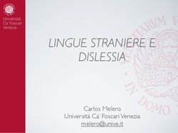 LINGUE STRANIERE E DISLESSIA - Carlos Melero Università Ca' Foscari Venezia