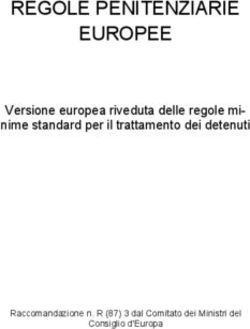 REGOLE PENITENZIARIE EUROPEE - Versione europea riveduta delle regole mi- nime standard per il trattamento dei detenuti