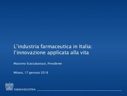 L'industria farmaceutica in Italia: l'innovazione applicata alla vita - Università degli Studi di Milano