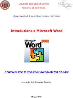 Introduzione a Microsoft Word - DISPENSA PER IL CORSO DI INFORMATICA DI BASE - FACOLTA' DI ECONOMIA
